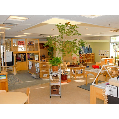 Broad view of whole classroom learning areas